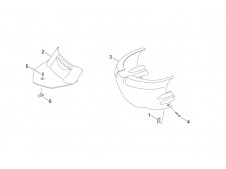 Embellecedor bajo asiento Aprilia Sonic h2o 50 1998 - 2008