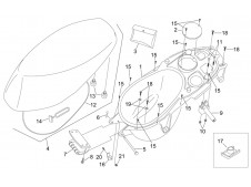Cofano asiento Aprilia Sonic h2o 50 1998 - 2008