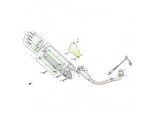 Embellecedores silencioso conjunto Daelim S3 125 2010-2013