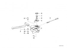 SOPORTE MANETA EMBRAGUE Bmw k100 Base 2 1000 1987 - 1990  0521 