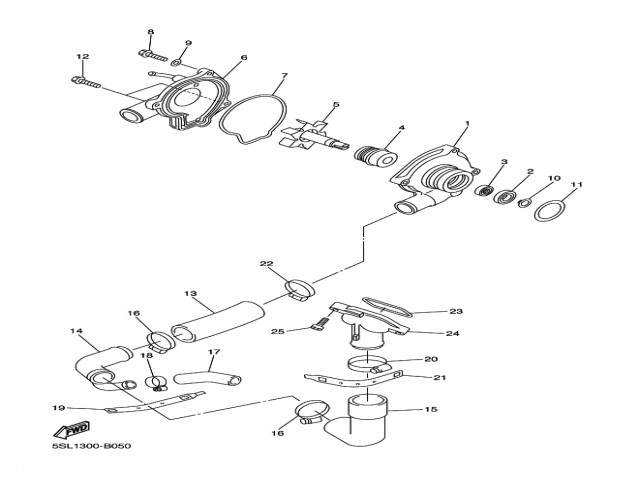 Bomba agua Yamaha fz6s 600 2004-2005