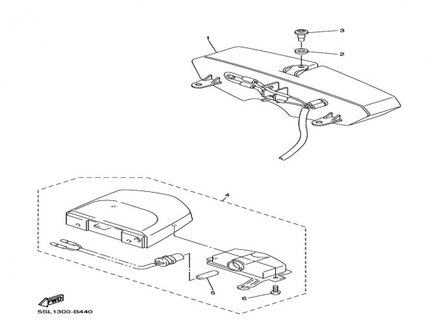 Piloto de matricula Yamaha R6 600 cc 2005 - 2005