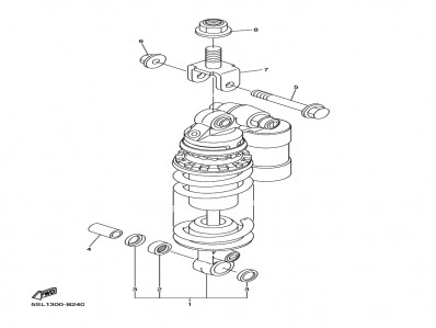 Soporte amortiguador trasero Yamaha R6 600 cc 2005 - 2005