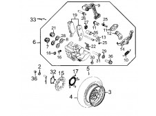 Disco freno trasero Kymco Xciting 500 r abs 500 2007-2012
