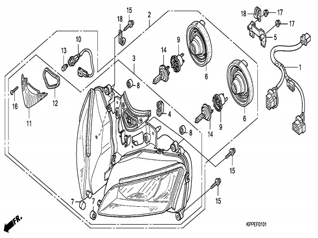 Faro Honda Cbr r 125 2008-2009