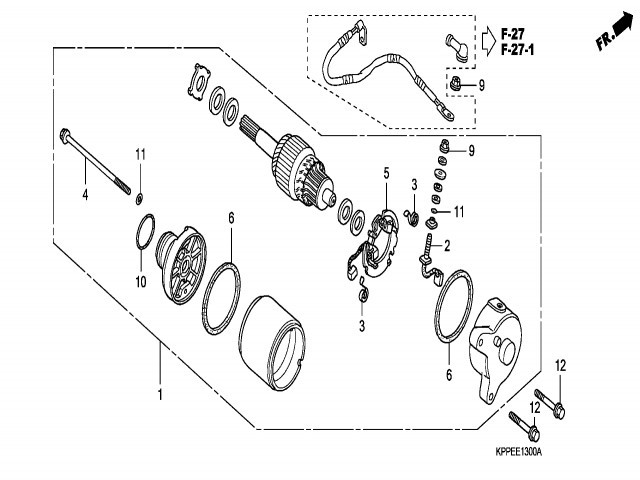 Motor arranque Honda Cbr r 125 2008-2009