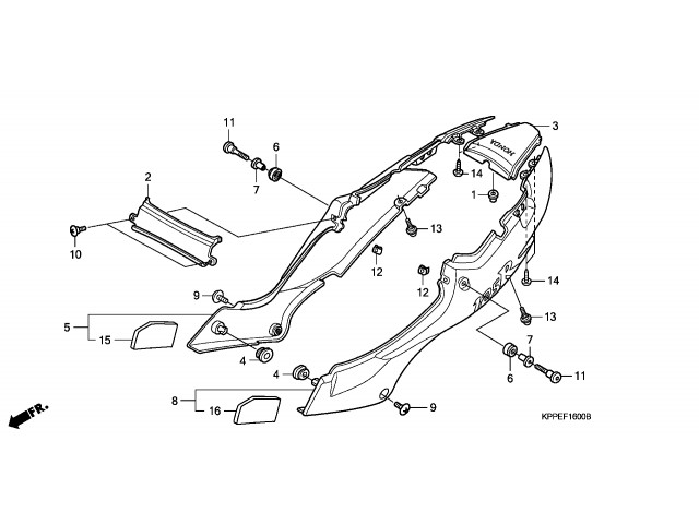 Cacha izquierda Honda Cbr r 125 2008-2009