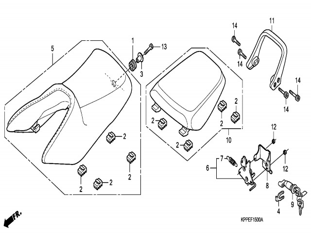 Asiento piloto Honda Cbr r 125 2008-2009