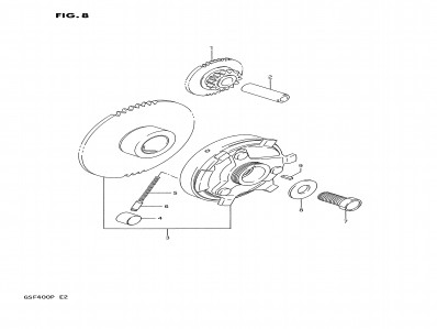 Bendix de arranque completo original Suzuki Bandit 400 1991-1993