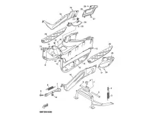 Cacha central izquierda gris Yamaha Xmax 125 2006-2010
