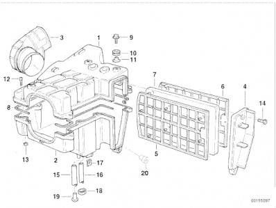 Caja filtro aire Bmw F65 650 cc 1997 - 1999