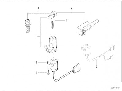 Cerradura asiento Bmw F65 650 cc 1997 - 1999