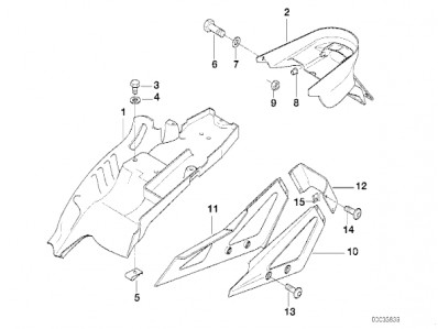 Aleta pase rueda superior Bmw f65 650 cc 1994 - 1996