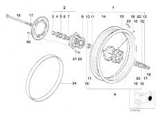 Silentblock porta coronas Bmw f65 650 cc 1994 - 1996