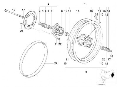 Silentblock porta coronas Bmw f65 650 cc 1994 - 1996