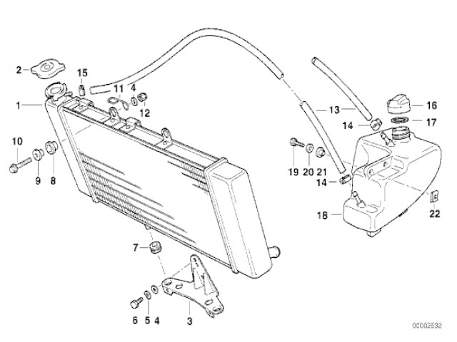 Deposito anticongelante Bmw f65 650 cc 1994 - 1996