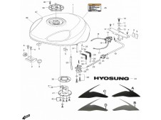 Deposito gasolina Hyosung Gtr 125 r 125 2005-2006