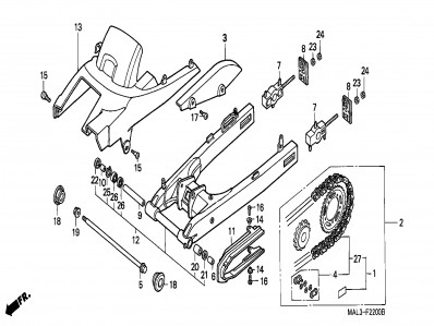 Tensor basculante Honda Cbr 600 1997 - 1998