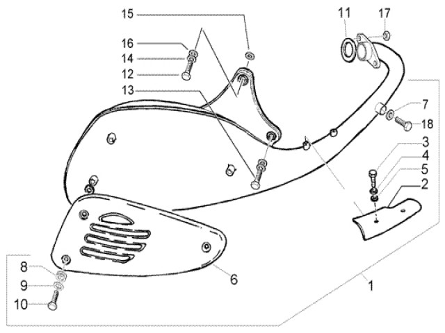 Escape completo Piaggio Liberty 125 2009-2011