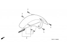 Aleta delantera azul Honda Cbr 1100 xx 1997 - 1998