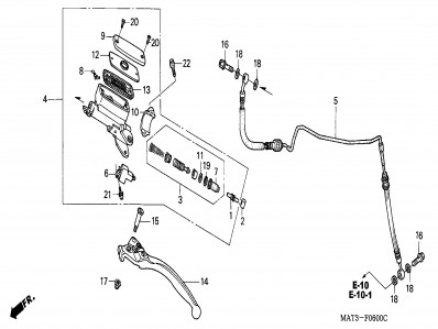 Maneta embrague Honda Cbr 1100 xx 1997 - 1998