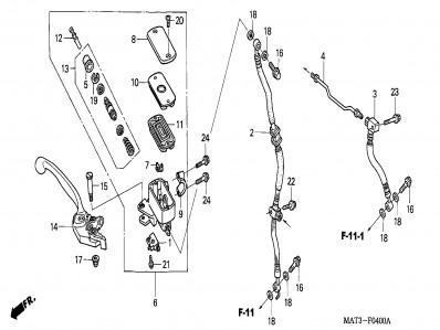 Bomba freno delantero Honda cbr 1100 xx 1999 - 2001