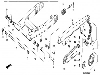 Tensor basculante Honda vt 750 DC SPIRIT shadow 2001 - 2005