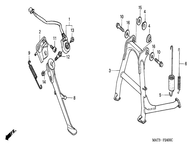 Caballete Honda cbr 1100 xx 1999 - 2001