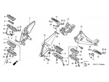 Soporte estribera trasera izquierda Honda Cbr 1100 xx 1997 - 1998