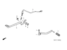 Pedal freno trasero Honda cbr 1100 xx 1999 - 2001