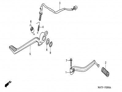 Interruptor freno trasero Honda Cbr 1100 xx 1997 - 1998