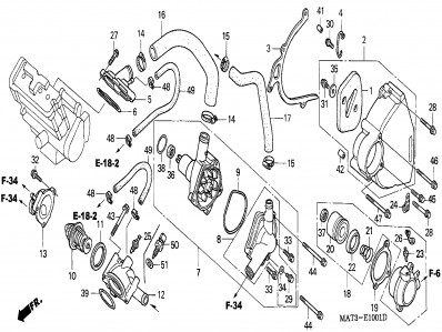 Bomba agua Honda Cbr 1100 xx 1997 - 1998