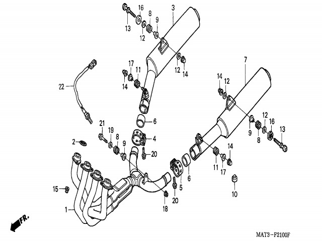 Silencioso derecho Honda Cbr 1100 xx 1997 - 1998