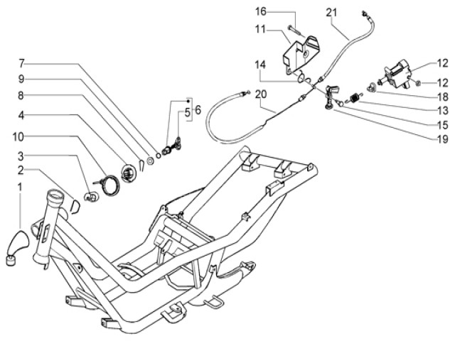 Cerraduras completas Piaggio X9 125 evo 125 2003-2007
