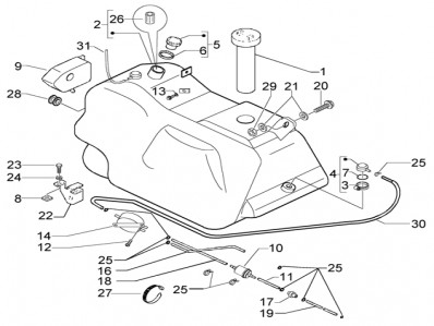 Deposito gasolina Piaggio X9 125 evo 125 2003-2007