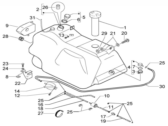 Deposito gasolina Piaggio X9 125 evo 125 2003-2007