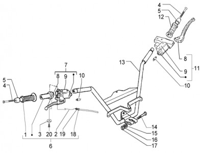 Bomba freno trasero Piaggio X9 125 evo 125 2003-2007