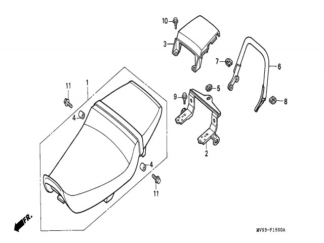 Asidero colÍn Honda Cbr 600 1991-1996
