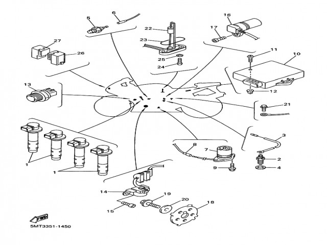 Sensor nivel de aceite Yamaha R6 600 cc 2001 - 2002