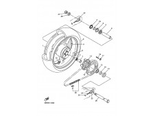 Rueda trasera Yamaha r6 600 cc 1999 - 2000
