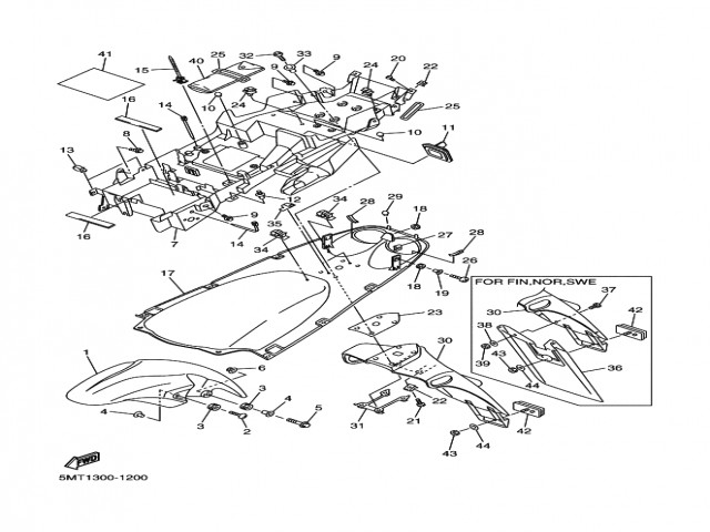 Aleta porta bateria Yamaha R6 600 cc 2001 - 2002