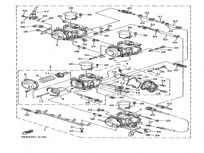Bateria carburadores Yamaha R6 600 cc 2001 - 2002