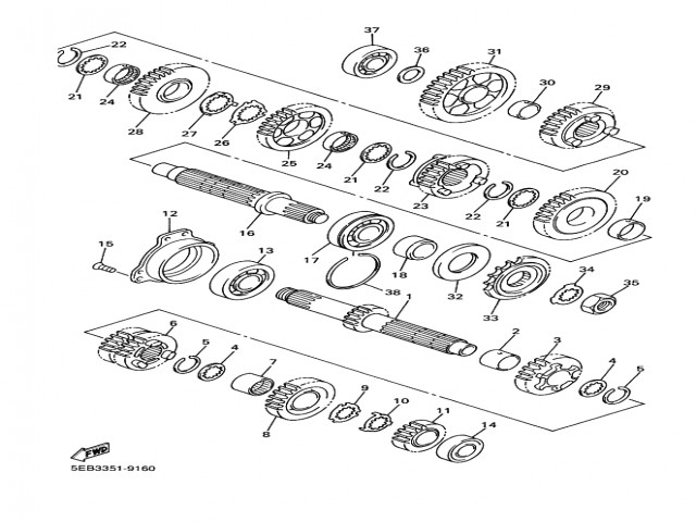 Cambio completo Yamaha R6 600 cc 2001 - 2002
