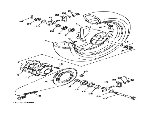 Tensor basculante Yamaha Tdm 850 1991-1995