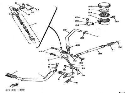 Bomba freno trasero Yamaha Tdm 850 1991-1995