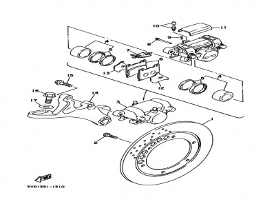 Soporte pinza freno trasera Yamaha Tdm 850 1991-1995