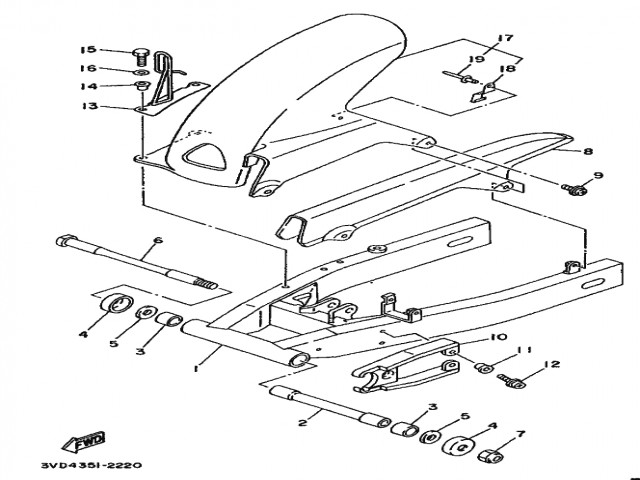 Basculante Yamaha Tdm 850 1991-1995