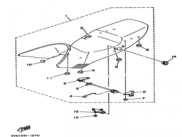 Asiento Yamaha Tdm 850 1991-1995