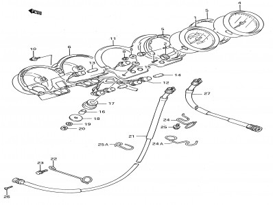 Reloj cuenta vueltas Suzuki Gs e 500 1989-2001
