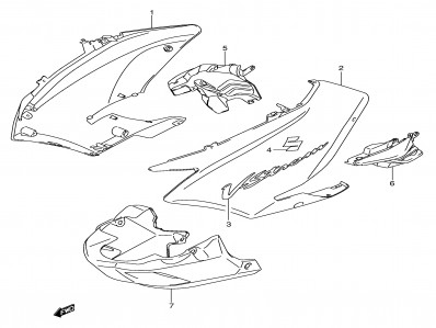 Aireador izquierdo Suzuki V strom 1000 2002-2006